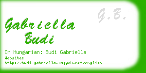gabriella budi business card